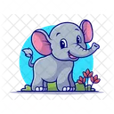 Susses Elefantenbaby Elefantenbaby Susser Elefant Symbol