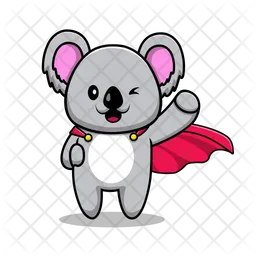 Süßer Koala-Held  Symbol