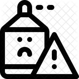 Niedliches antiseptisches Desinfektionsmittel, Vorsicht  Symbol