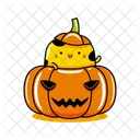 Süßes Katzenmaskottchen Halloweenparty  Symbol