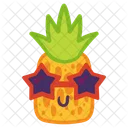 Süßes Lächeln Ananas  Symbol