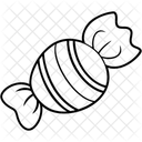 Sussigkeiten Gestreift Eingewickelt Symbol