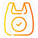 Sustainability Plastic Bag Check Icon