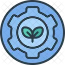 Sustainable Plant Gear Icon