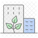 Sustainable Building Lineal Color Icon Icon