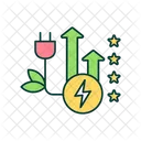 Sustainable Electricity Popularity Icon