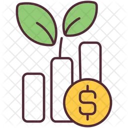 Sustainable financial growth  Icon