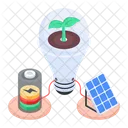 Sustainable Power Eco Power Green Energy Icon