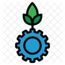 Sustainable Technology Energy Gear Icon