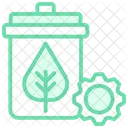 Sustainable Waste Management Duotone Line Icon Icon