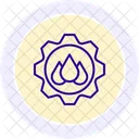 Sustainable Water Management Line Icon Icon