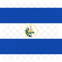 Sv El Salvador Drapeaux Iso Icône