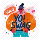 Swag Confidence Cool Icon