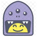 Swallowed Smile Smiley Icon
