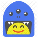 Swallowed Smile Smiley Icon