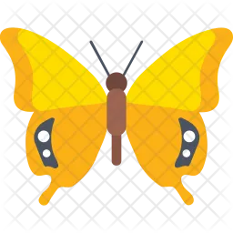Swallowtail Yellow Butterfly  Icon