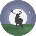 Deer Alone Animal Icon