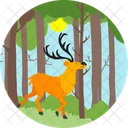 Swamp Deer Animal Autumn Icon