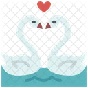 Swan Couple Kiss Icon