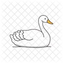 Swan swimming  アイコン