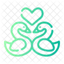 Swans Romantic Kiss Icon