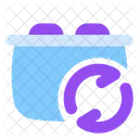 Akku Tauschen Zellen Synchronisieren Symbol