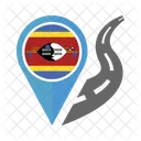 Swasiland Flagge Symbol