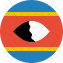 Swasiland Flagge Land Symbol