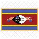 Swasiland Flagge Land Symbol