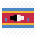 Swasiland Landesflagge Flagge Symbol