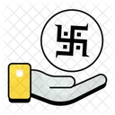 Swastik Isolated Bowl Icon