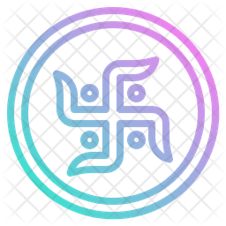 Swastika Icon - Download in Gradient Style