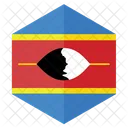Swaziland Flag Hexagon Icon