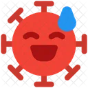 Sweat Smile Coronavirus Emoji Coronavirus Icon