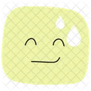 Sweat Smile Sticker Emoji Icon