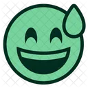 Smiley Excited Sweat Icon