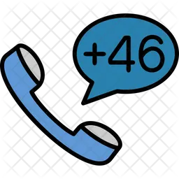 Sweden Dial Code  Icon
