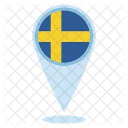 Sweden Location Flag Icon