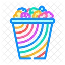 Sweet Rainbow Popcorn Icon
