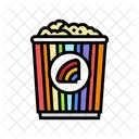 Sweet Rainbow Popcorn Icon