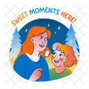 Sweet Moments Camping Motherhood Icon