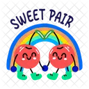 Sweet Pair Cherries Fruit Icon
