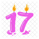 Sweet seventeen candles  Icon