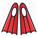 Swimming Flippers Diving Fins Snorkeling Flippers Icon