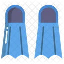 Swim Fins Flippers Swimming Accessory Icon