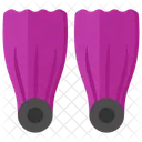 Swimming Flippers Diving Fins Snorkeling Flippers Icon