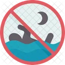 Swimming Night Prohibition Icon