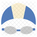 Swimming Hat Goggles Icon