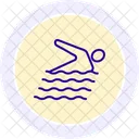 Swimming Line Icon Icon