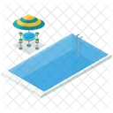 Pool Swimming Isometric Icon